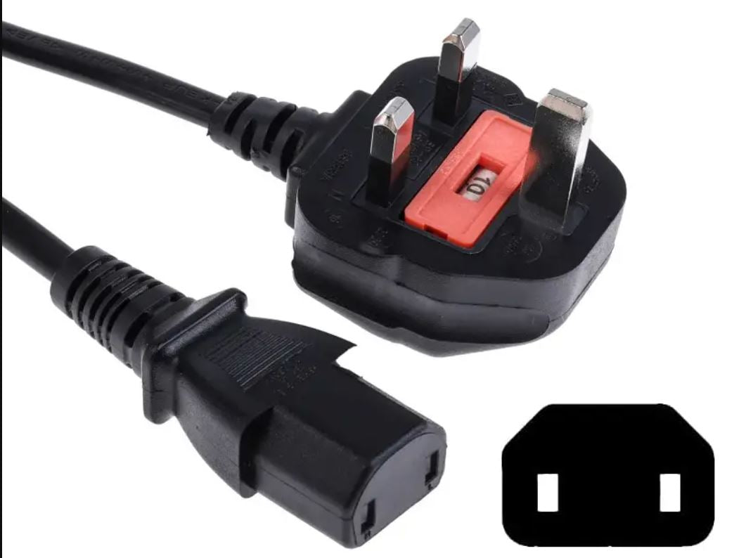 UK Power Cable For Samsung LE32C450E1W LCD TV C13 UK